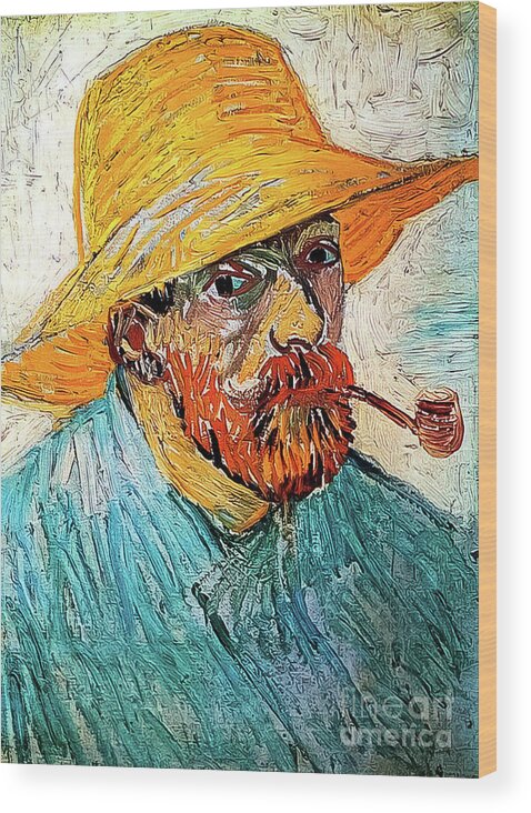 Self Portrait Wood Print featuring the painting Self Portrait II by Vincent Van Gogh by Vincent Van Gogh