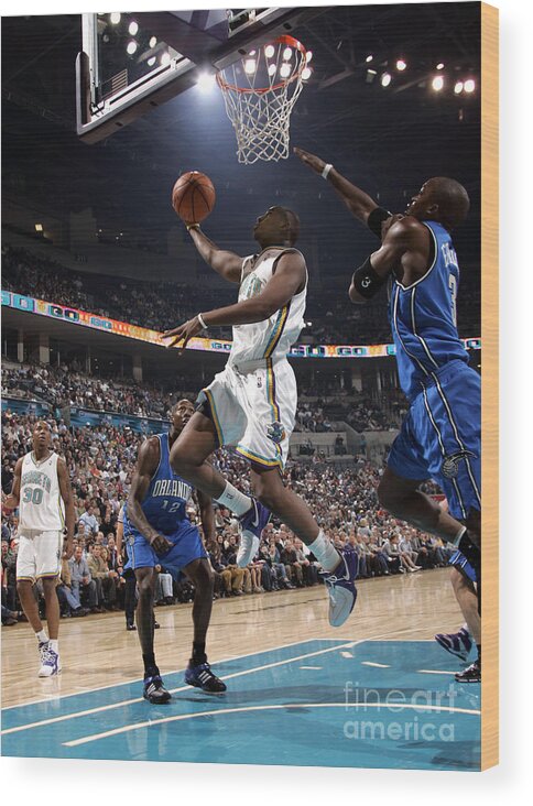 Nba Pro Basketball Wood Print featuring the photograph Steve Francis and Chris Paul by Layne Murdoch