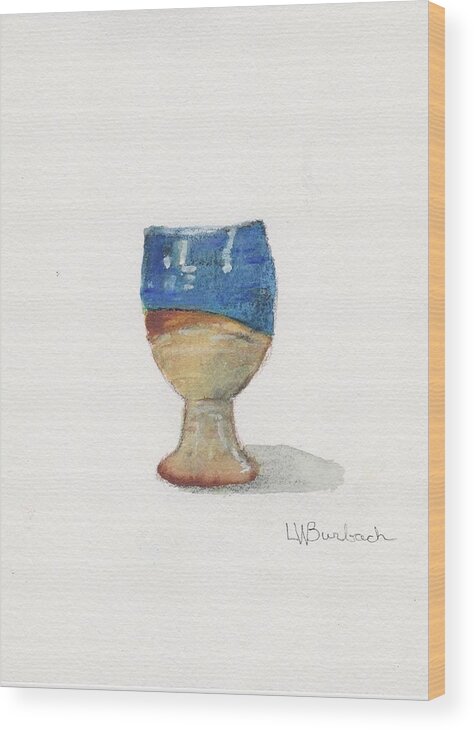  Wood Print featuring the painting Sunshine's Mug by Lisa Burbach