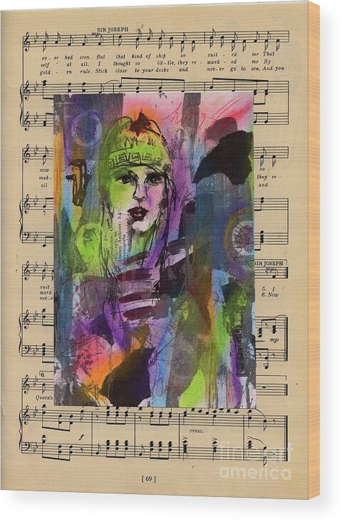 Music Wood Print featuring the mixed media Surround Sound by PJ Lewis