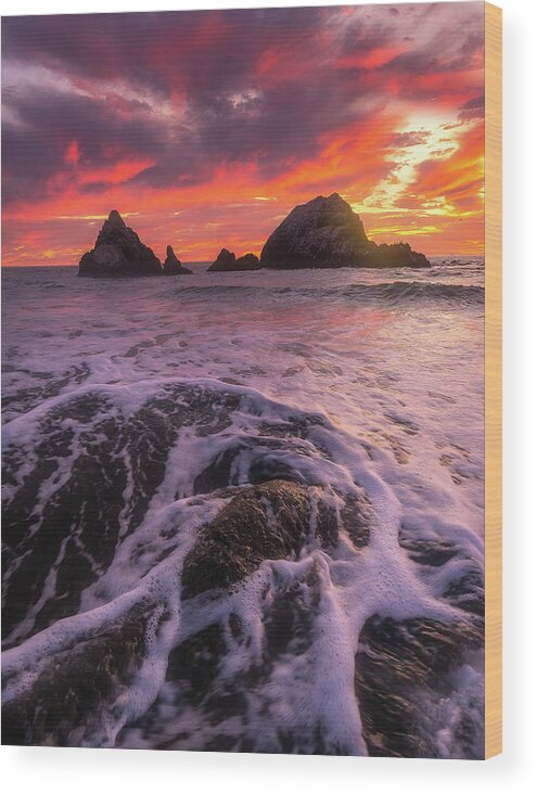 Sutro Baths Wood Print featuring the photograph Sutro's Fury by Louis Raphael