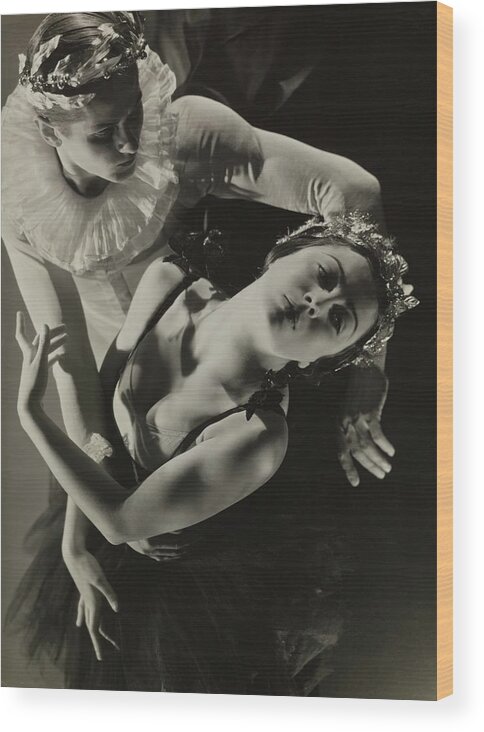 Dance Wood Print featuring the photograph Tamara Toumanova and Roman Jasinskii in the Ballet Mozartiana by George Hoyningen-Huene