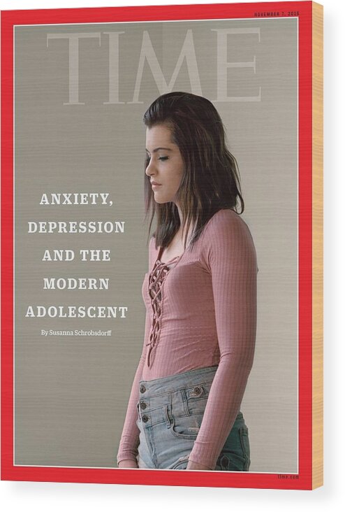 Teens Wood Print featuring the photograph Teen Depression and Anxiety - Why the Kids Are Not Alright by Photograph by Lise Sarfati for TIME