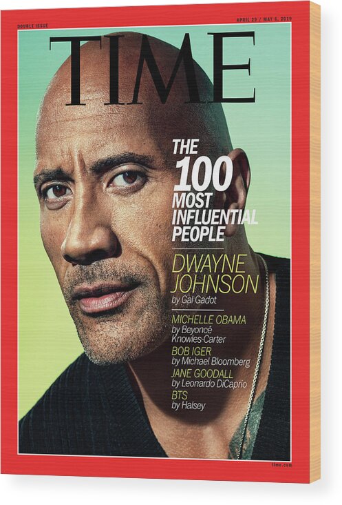 Time Wood Print featuring the photograph The 100 Most Influential People - Dwayne Johnson by Photograph by Pari Dukovic for TIME