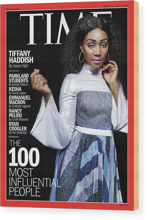 The 100 Wood Print featuring the photograph The 100 Most Influential People -Tiffany Haddish by Photograph by Peter Hapak for TIME