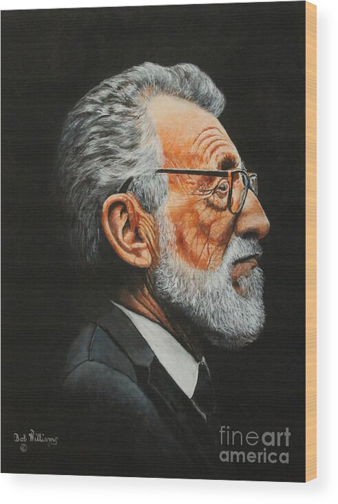 Painting Of A Man Wood Print featuring the painting The Elderly Gentleman by Bob Williams
