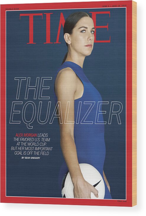 Alex Morgan Wood Print featuring the photograph The Equalizer - Alex Morgan by Photograph by Erik Madigan Heck for TIME
