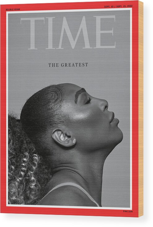 The Greatest Wood Print featuring the photograph The Greatest - Serena Williams by Photograph by Paola Kudacki for TIME