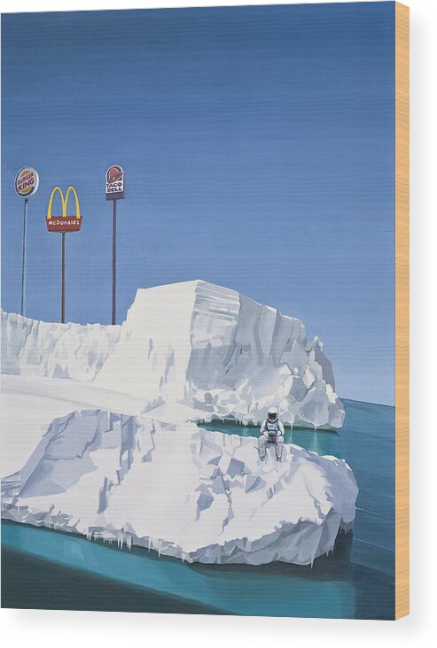 Astronaut Wood Print featuring the painting The Iceberg by Scott Listfield