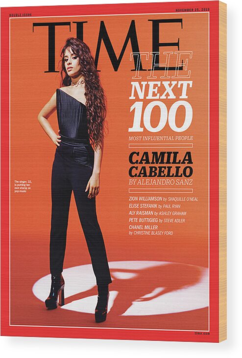 Time Wood Print featuring the photograph The Next 100 Most Influential People - Camila Cabello by Photograph by Scandebergs for TIME