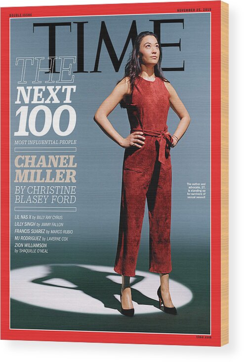 Time Wood Print featuring the photograph The Next 100 Most Influential People - Chanel Miller by Photograph by Scandebergs for TIME