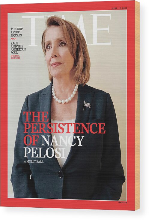 Nancy Pelosi Wood Print featuring the photograph The Persistence of Nancy Pelosi by Photograph by Luisa Dorr for TIME
