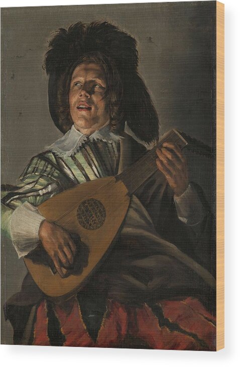 Vintage Wood Print featuring the painting The Serenade, Judith Leyster, 1629 by MotionAge Designs