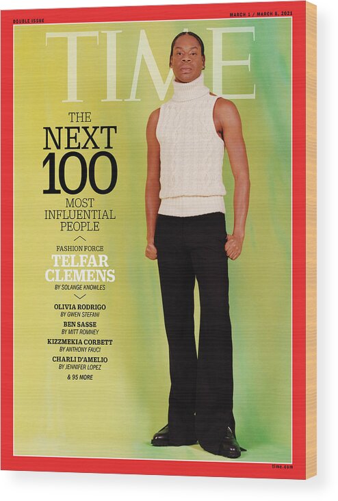 Time 100 Next Wood Print featuring the photograph TIME 100 Next - Telfar Clemens by Photograph by Quil Lemons for TIME