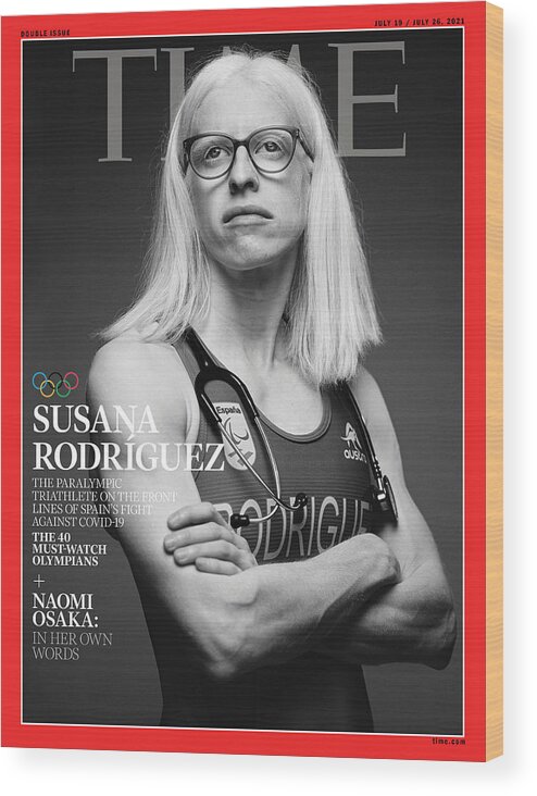 2020 Olympics Wood Print featuring the photograph Tokyo Olympics 2021 - Susana Rodriguez by Photograph by Gianfranco Tripodo for TIME