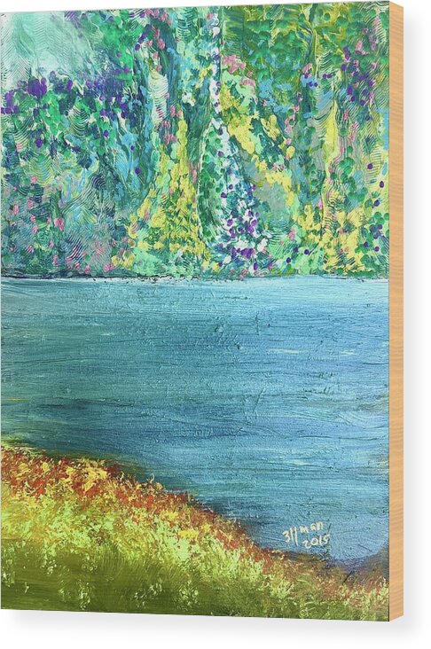 Impressionist Wood Print featuring the painting Traveling Without A Camera . Again by Dennis Ellman