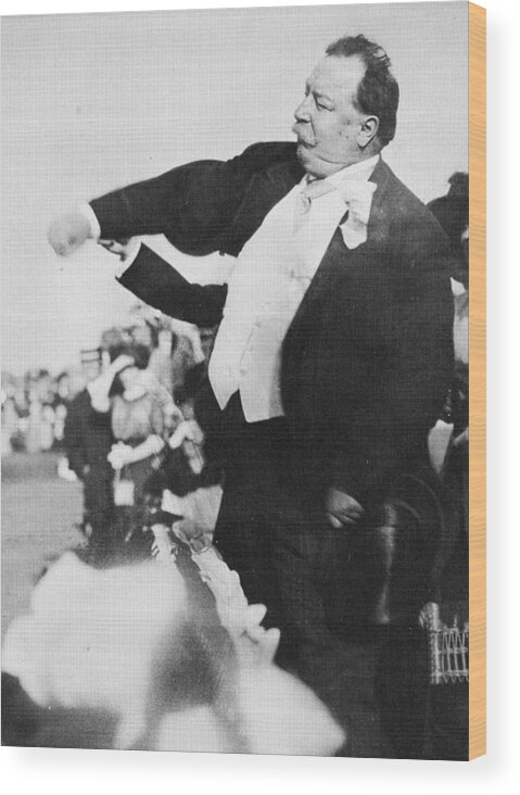 Event Wood Print featuring the photograph William H Taft First First Ball 1910 by Transcendental Graphics