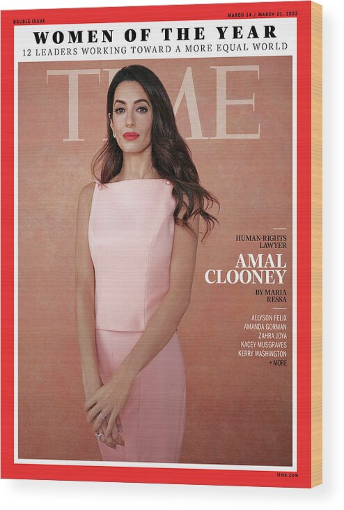 Time Women Of The Year Wood Print featuring the photograph Women of the Year - Amal Clooney by Photograph by Kristina Varaksina for TIME