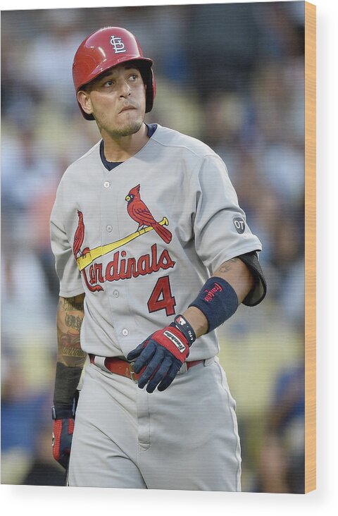 St. Louis Cardinals Wood Print featuring the photograph Yadier Molina by Harry How