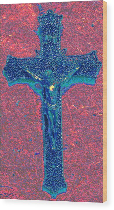 Cross Wood Print featuring the photograph Lent 3 by M Diane Bonaparte