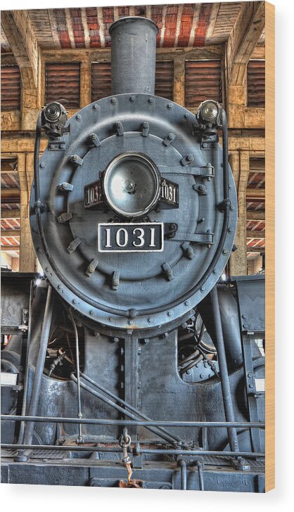 North Carolina Wood Print featuring the photograph Trains - Steam Locomotive 1031 by Dan Carmichael