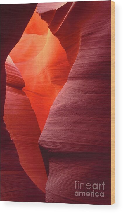 Dave Welling Wood Print featuring the photograph Sandstone Abstract Lower Antelope Slot Canyon Arizona by Dave Welling
