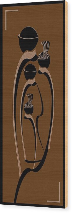 Family Wood Print featuring the digital art Famiy Ties by Terry Boykin