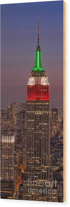 Empire Wood Print featuring the photograph On Top Of The Rock by Susan Candelario