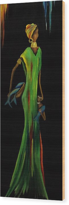 Mother Wood Print featuring the painting 2 Fish by Marietjie Henning
