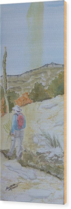 Fall In West Texas Wood Print featuring the painting Tejas Trail Doodle by Joel Deutsch