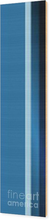 Oil Wood Print featuring the painting Blue Plank by Matteo TOTARO