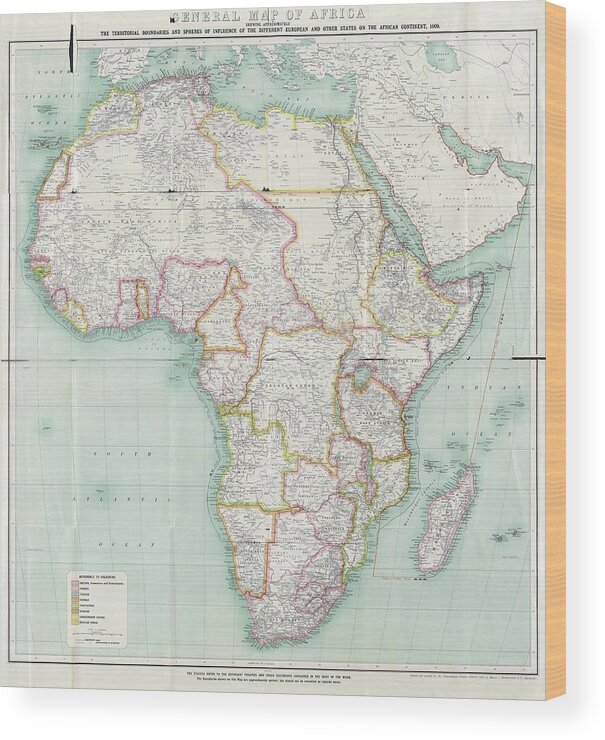 Africa Wood Print featuring the photograph Map Of Africa #1 by Library Of Congress, Geography And Map Division