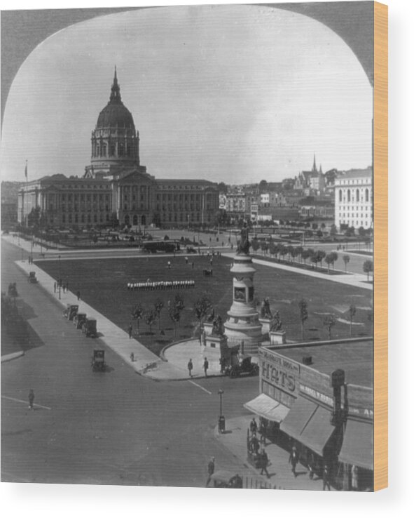 1926 Wood Print featuring the photograph San Francisco City Hall #2 by Granger