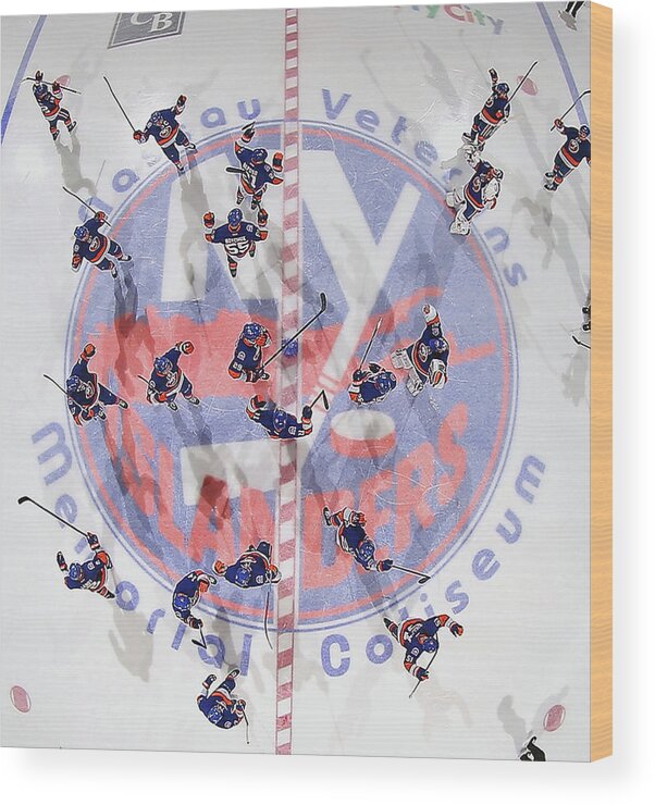 Playoffs Wood Print featuring the photograph Washington Capitals V New York #7 by Bruce Bennett