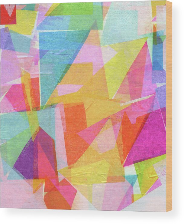 Art Wood Print featuring the photograph Abstract Tissue Paper Collage by Qweek