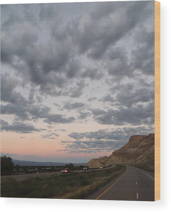 Colorado Wood Print featuring the photograph Colorado Sunrise I-70 0215 by Andrew Chambers