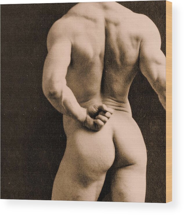 Rear Wood Print featuring the photograph Eugen Sandow by Napoleon Sarony