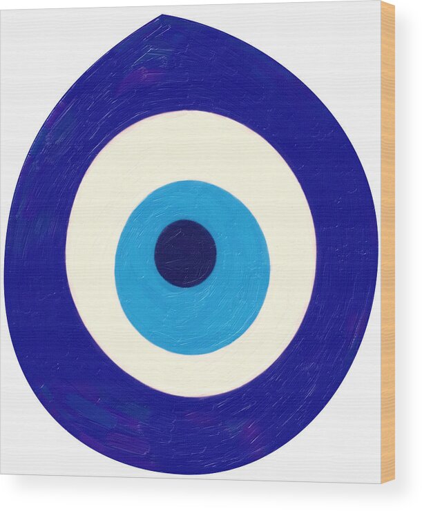Evil Eye Wood Print featuring the painting Evil Eye by Celestial Images