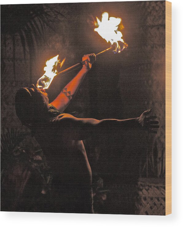 Fire Wood Print featuring the photograph Fire Dancer by Suanne Forster