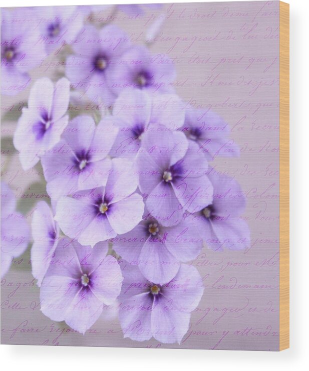 Purple Flowers Wood Print featuring the photograph From the Garden by Cathie Tyler