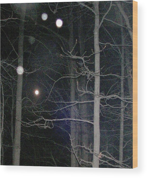Moon Wood Print featuring the photograph Peaceful Spirits Passing by Pamela Hyde Wilson