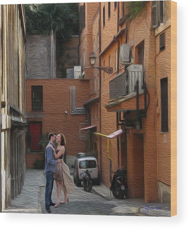 Rome Wood Print featuring the digital art Romantica by Vincent Franco
