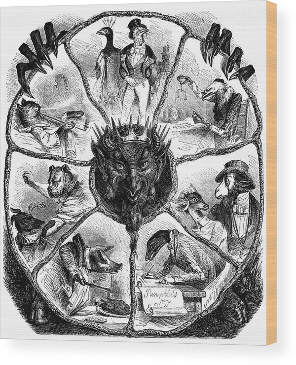 1800s Wood Print featuring the photograph Seven Deadly Sins by Collection Abecasis