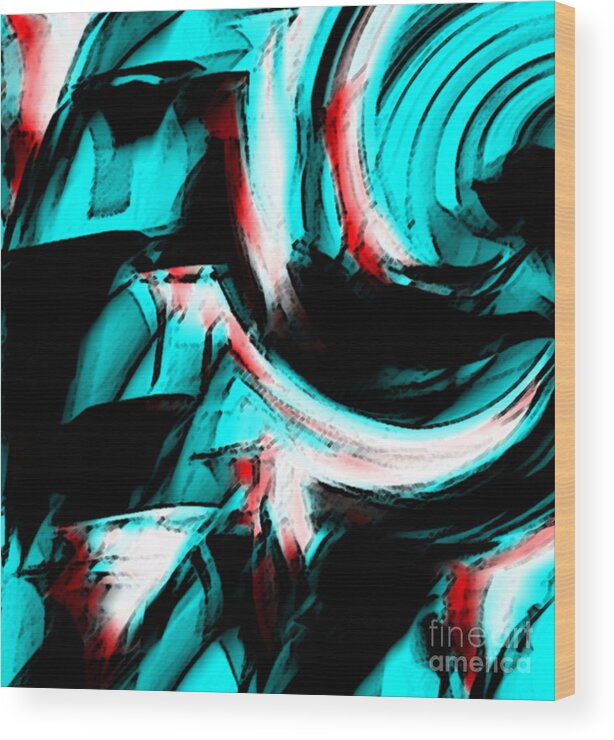 Digital Art Abstract Strength Abstract Wood Print featuring the digital art Strength by Gayle Price Thomas