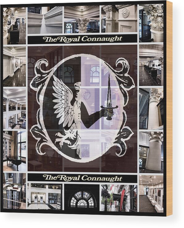 Royal Wood Print featuring the photograph The Royal Connaught Crest Photo Collage by Shawn Dall