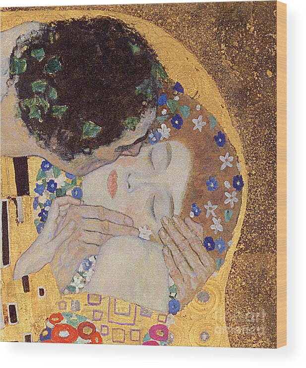 Klimt Wood Print featuring the painting The Kiss by Gustav Klimt