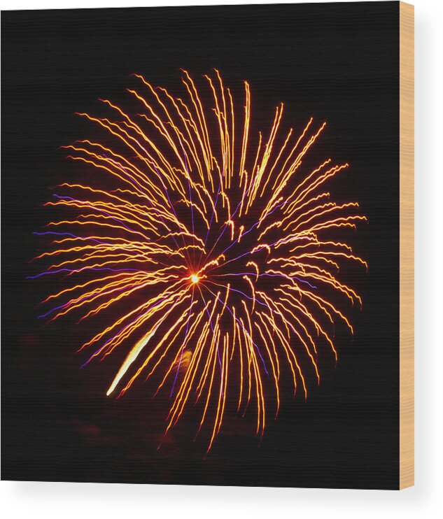 Fireworks Wood Print featuring the photograph Fourth of July by Bill Barber