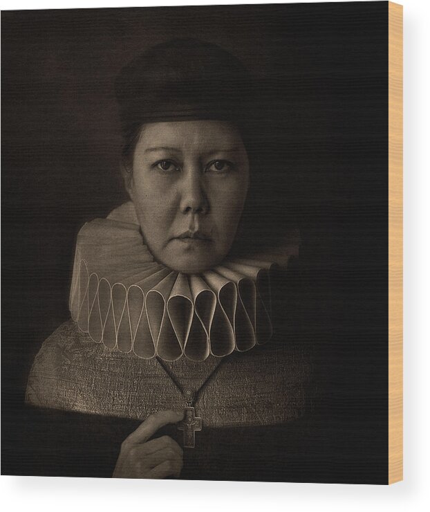 Portrait Wood Print featuring the photograph Untitled #4 by Svetlana Melik-nubarova