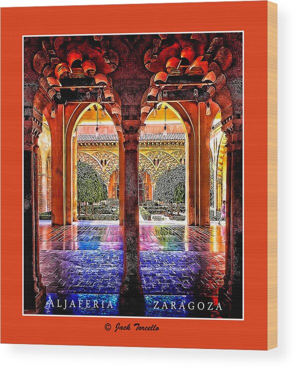 Aljaferia Wood Print featuring the photograph Aljaferia coloratura by Jack Torcello