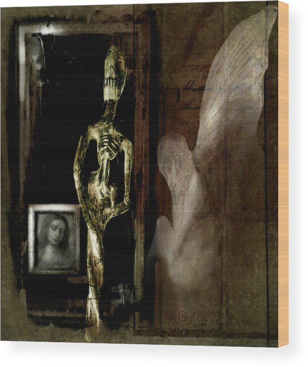 Dark Art Wood Print featuring the digital art Angels Among Us by Delight Worthyn